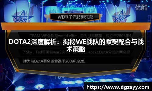 DOTA2深度解析：揭秘WE战队的默契配合与战术策略